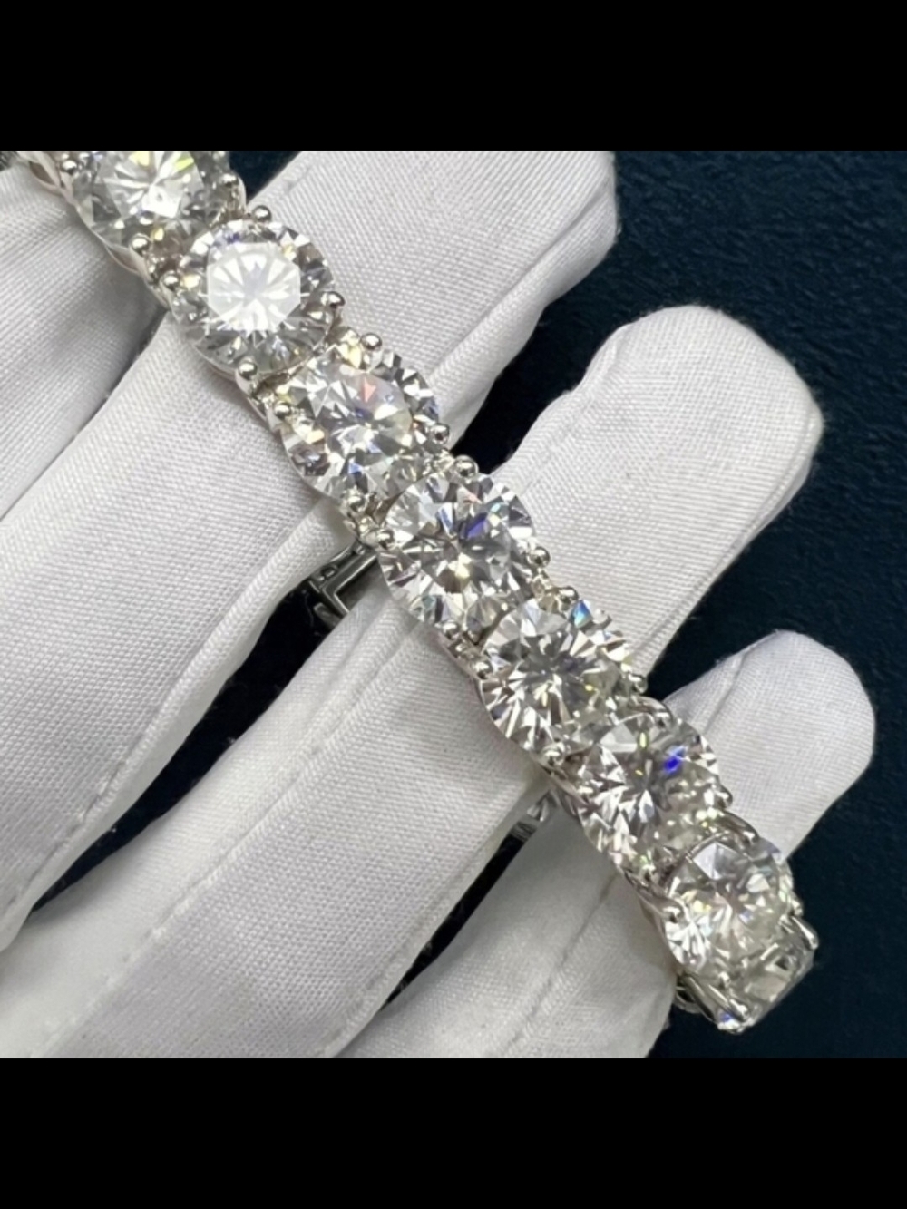 GRA Certified 68 CT VVS1 Moissanite Diamond Tennis Bracelet 18cm 7.09 Inch New